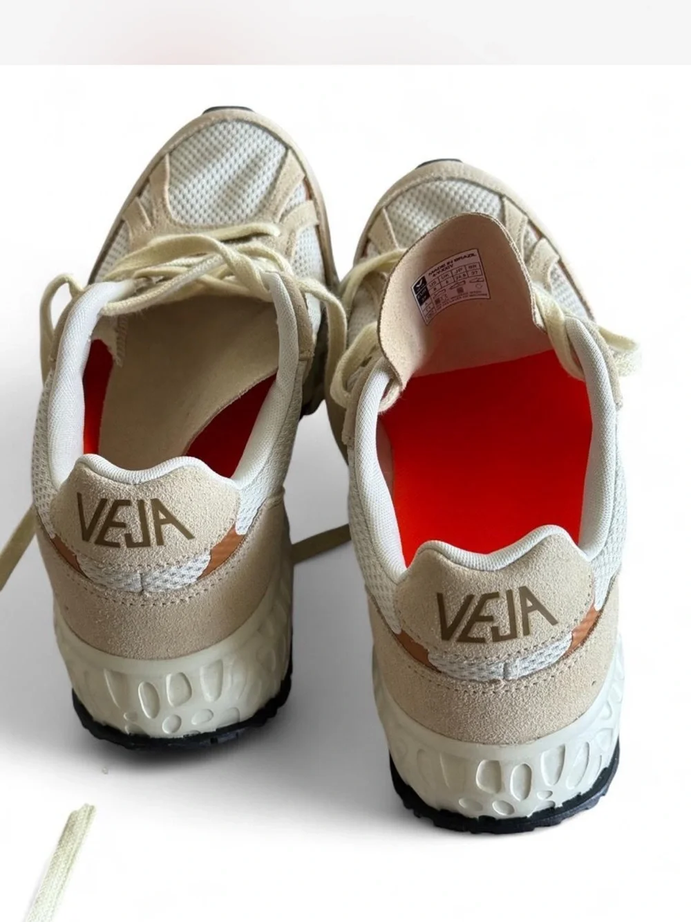 Veja Beige and White Sneakers